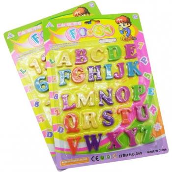 Jeux Éducatifs - Aimants en Plastique (Alphabet et Chiffres, 26 Pièces)