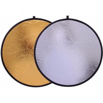 Luz Flash 2en1 Disco Dorado Plegable
