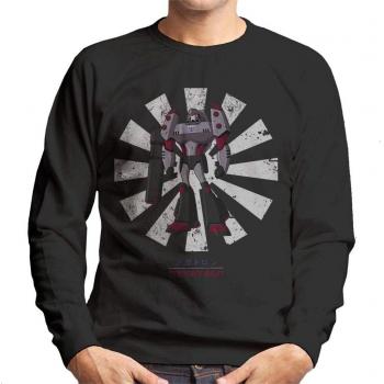 Megatron Cloud City 7 Retro Japanese Transformers Men’s Sweatshirt in Black