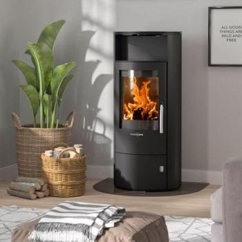 ORANIER Kaminofen Polar 7 2.0, Stahl/Vermiculite schwarz