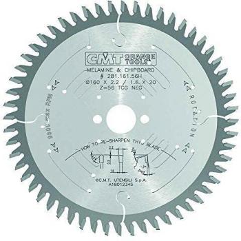 D=160 F=20 Z=56 Piła do laminatu do elektronarzędzi Extreme CMT, IDEAL FOR FESTOOL, 281.161.56H