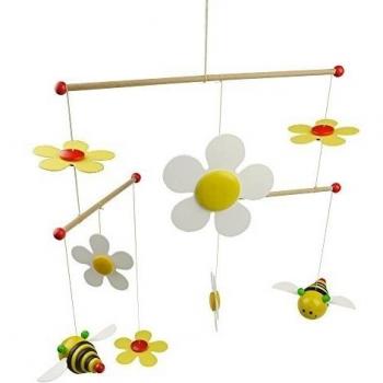 Niermann Sum‑Sum Mobile „Blumen & Bienen“ Holz (Made in Germany)