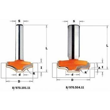 Fresa para puerta en MDF HW S:8 D:25x8x40 R:12 CMT