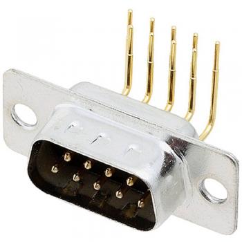Encitech 37-Pin D-SUB Male Connector, 90° Angle, Solder Pins, Tray