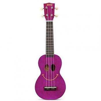 Mahalo Ukuleles Mahalo U-SMILE Series Soprano Ukulele, Transparent Purple,