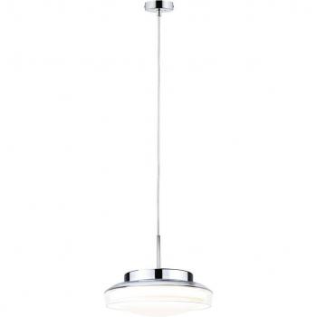 LED Pendelleuchte Luena in Transparent und Chrom 11,5W 600lm IP44