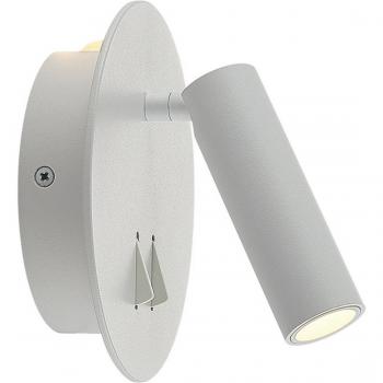 LUCANDE - Magya applique led bianco a 2 luci tonda - bianco opaco