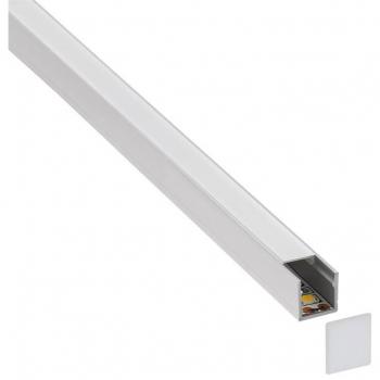 Perfil Cub 1010 para Fita LED 2m – Kit Completo