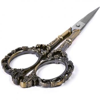 Stainless Steel Nail Art Scissors Retro Design 7.8*15cm