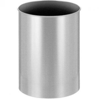 V-Part Ronde Metalen Afvalbak 30 Liter Zilver