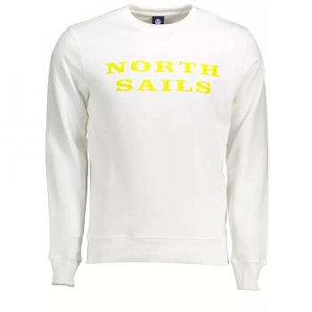 Sudadera NORTH SAILS 691004 de Algodón Orgánico Certificado - Transpirable y Cómoda en Color Blanco, Talla M