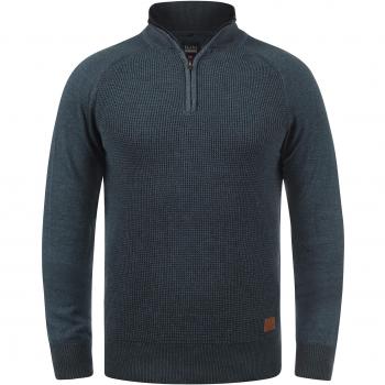Blend Herren Pullover Strickpullover Troyer Grobstrick