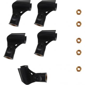 Clip Mount Micrófono Adaptador 5/8 a 3/8 Negro