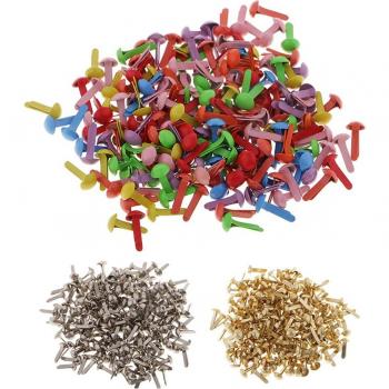 Mini Metall Brads 100 Stück für Cardmaking und Scrapbooking 4,5mm 5,5mm 6mm