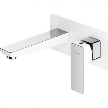 Omnires Parma Mitigeur lavabos 2 trous blanc chrome PM7415CRB