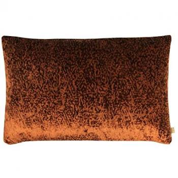 Kai Lynx Velvet Jacquard Feather Filled Cushion Rust