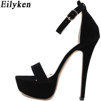 Sandalias Gladiadoras Mujer Eilyken - Tacón Alto Negro Verano 2022