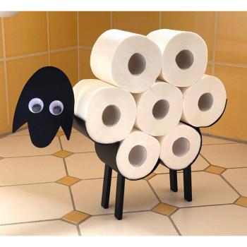Dandibo - Metall Toilettenrollenhalter Schaf schwarz