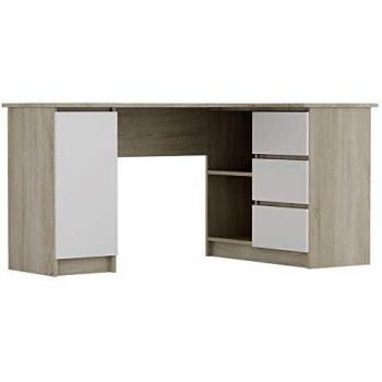 Selsey Herbivor Desktop Computer 155 cm Rovere Sonoma Frontale Bianco