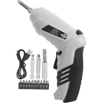 Cordless Electric Drill and Screwdriver Set with Lithium-Ion Battery and Mini LED