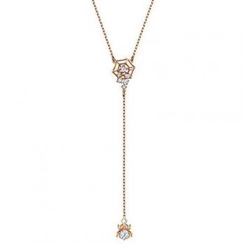 Goldene Swarovski-Kette für Frauen – Verziert mit Kristall-Anhänger