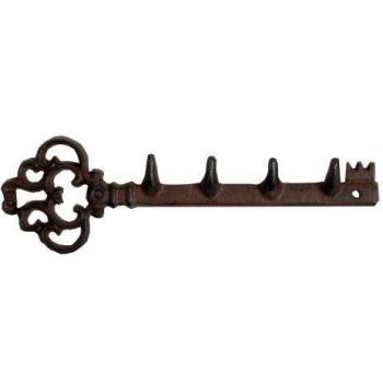 Barre murale en fonte pour serviettes, manteaux et clés - Longueur : 30 cm