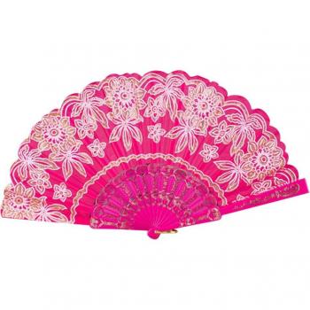 Lace Handheld Flower Fan - Black