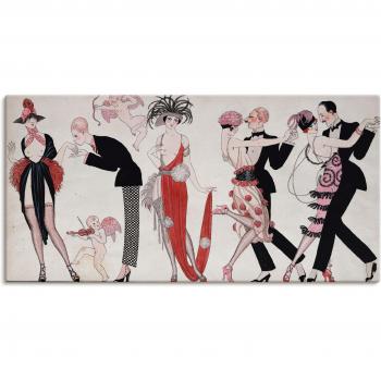 Buntes Tango-Wandposter (Canvas) – 150 × 75 cm, 1,8 cm Dicke