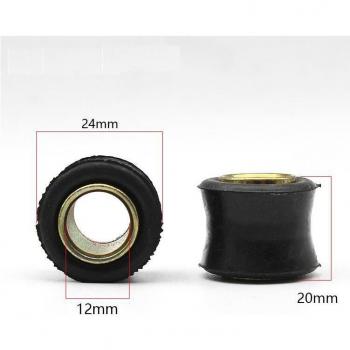 Dual Sport Off-Road Motorcycle 10mm Black Rubber Rear Shock Absorber Bushings - 4 Pack