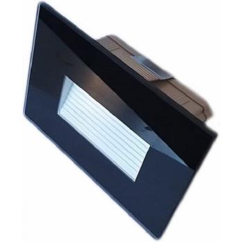 Segnapasso LED Incassato 4W Scatola 503 3000K 4000K IP65 Cornice Vetro Nero-Bianco