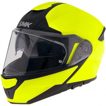 Casco Modulo SMK Gullwing Solid con Luz Fluorescente Amarilla