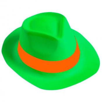 Sombrero de tipo gánster en color verde