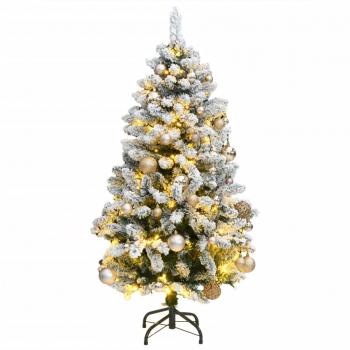 Vidaxl - Artificial Hinged Christmas Tree 150 LEDs & Ball Set 120 cm
