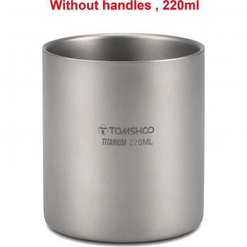 TOMSHOO Double Wall Titanium Tea Mug 600ml