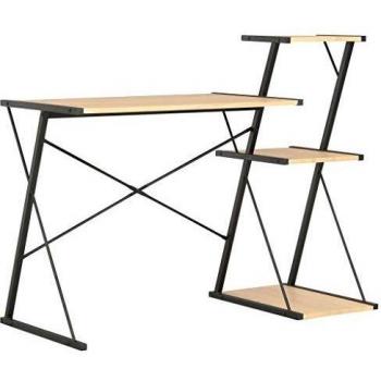 VidaXL Escritorio con Estantería 116x50x93cm Roble/Negro