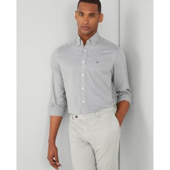 Camisa de hombre slim fit de cuadros vichy en verde