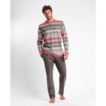 Antonio Miro Stripes & Comfort Pyjama mit langen Armen