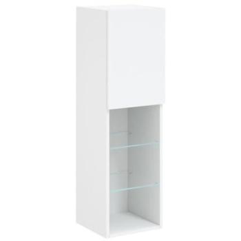Scaffale Televisione Buffet con Illuminazione LED 30,5x30x102 cm