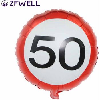 ZFWELL Runde Ballons für 18/30/40/50/60 Jahre