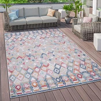 Tapis d'extérieur Paco Home Losange Lumineux