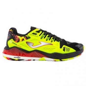 Zapatilla Pádel Joma Spin 2309P Negro Amarillo Flúor Transpirable