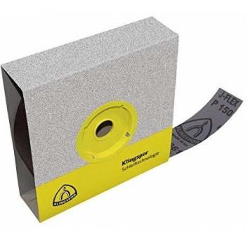 Rouleau de toile émeri grain 120, dimensions : 25m x 50mm