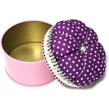Pumpkin-Shaped Sewing Pin Organizer