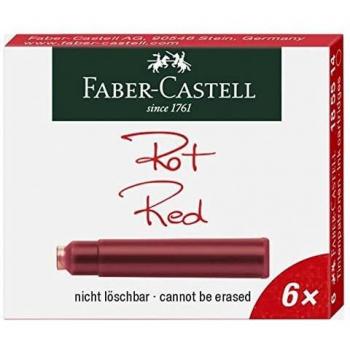 Faber-Castell 6er Pack Tintenpatronen in Rot