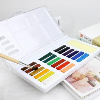 Simbalion 12/18 Color Solid Watercolor Art Set