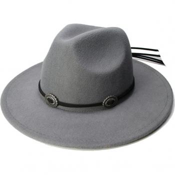 Vintage Wool Wide Brim Panama Hat