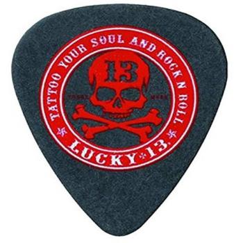 Dunlop Lucky 13 II – Pack de 36 médiators #12 « Rock n’ Roll », noir, 1,00 mm