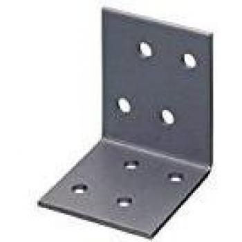 Équerre d'assemblage galvanisée perforée 2 mm 100 x 100 x 40