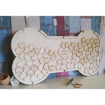 Dog Bone Wedding Guest Book