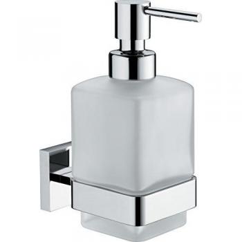 Dispenser a muro per il sapone da bagno in ottone e alluminio, serie ELBA di Gedy
